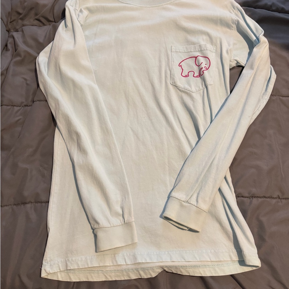 Ivory Ella Light Blue Tee with Elephant Logo